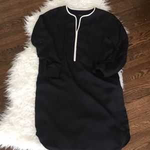 Ann Taylor Shirt Dress with White Piping